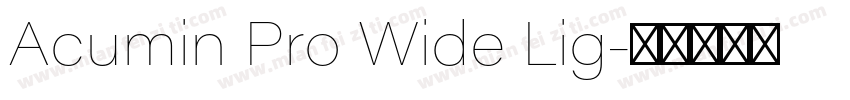 Acumin Pro Wide Lig字体转换